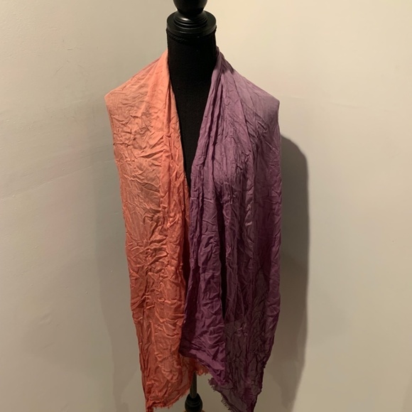Sole Society Fringe Trim Scarf in Dark Orange NWT - Picture 2 of 3